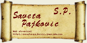Saveta Pajković vizit kartica